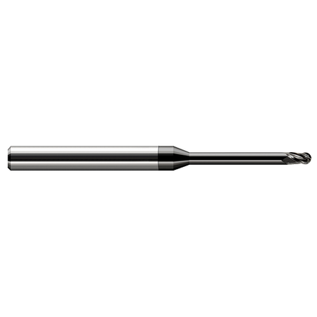 HARVEY TOOL Miniature End Mill - Ball - Long Reach, Stub Flute 966020-C4